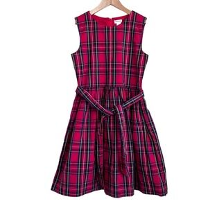 Crewcuts Girls Plaid Dress Size 10 Red Preppy‎ Heritage Traditional